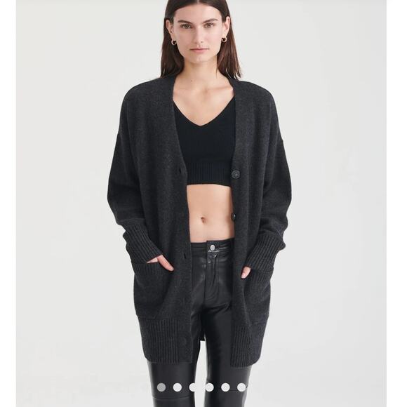 B45 Naadam Luxe Cashmere Grandpa Cardigan Womens S Scandi French Girl Capsule - Picture 1 of 10
